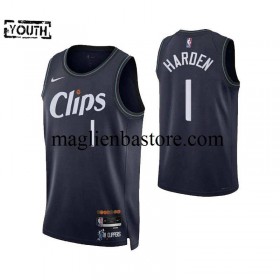 Maglia NBA Los Angeles Clippers James Harden 1 Nike 2023-2024 City Edition Swingman - Bambino